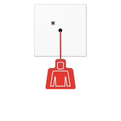 Handicapped person element for domestic switching devices Jung LS range