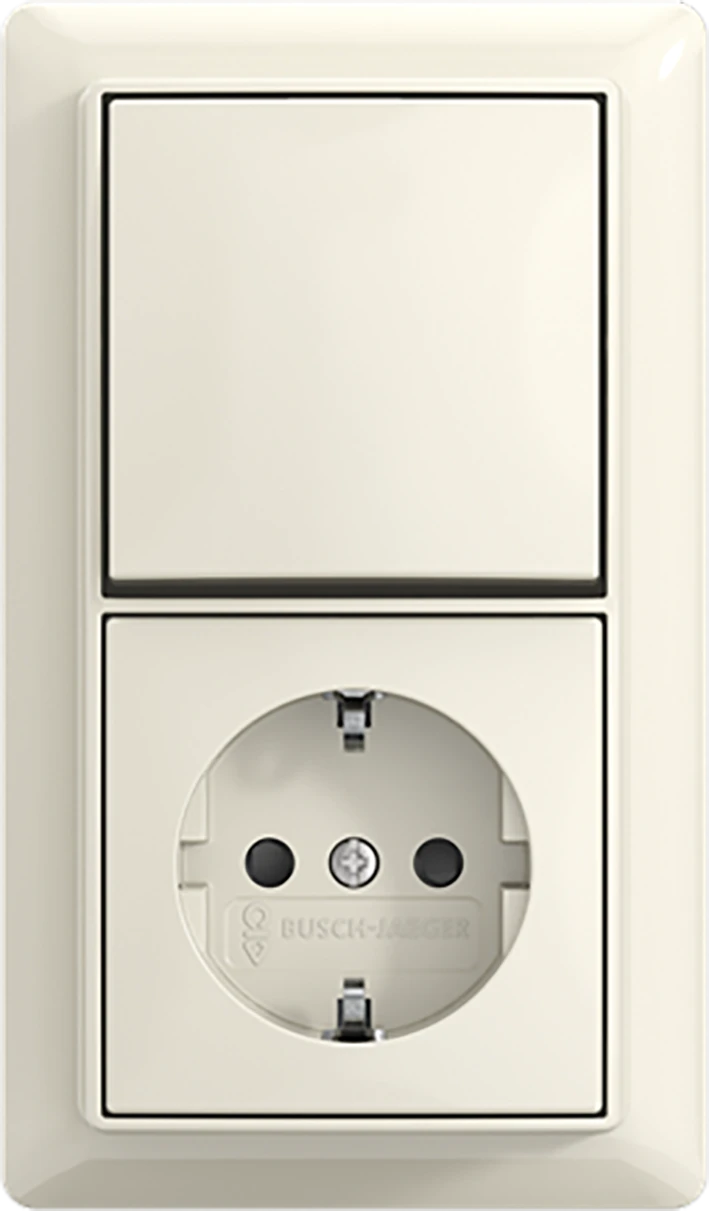 Combinaison interrupteurs et prises ABB Busch-Jaeger AP plus
