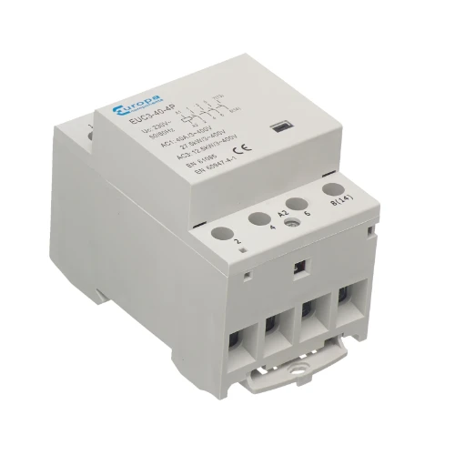 Europa modular contactor, 4NC 40A, 230V AC coil, DIN-rail mountable