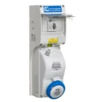 EUROPA IP65 16A 240V 2P+E Switched Interlocked Socket with 30mA 25A Type A RCCB