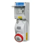 EUROPA IP65 32A 400V 3P+N+E Switched Interlocked Socket with 30mA 40A Type A RCCB