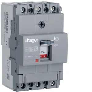 100A 18kA 3 Pole 3D Fixed Thermal, Fixed Magnetic MCCB h3 x160