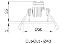 Ansell Signal Emergency Downlight Non-Maintained White