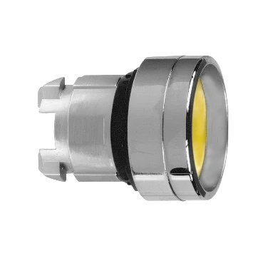 Pushbutton Head Yellow Recessed 22mm Spring Return Unmarked