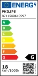 MASTER PL-T 4 Pin - Compact fluorescent lamp without integrated ballast - Power: 18 W - Energy Efficiency Class: G