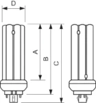 MASTER PL-T 4 Pin - Compact fluorescent lamp without integrated ballast - Power: 42 W - Energy Efficiency Class: G