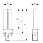 MASTER PL-S 2 Pin - Compact fluorescent lamp without integrated ballast - Power: 5 W - Energy Efficiency Class: G