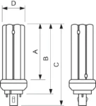 MASTER PL-T 2 Pin - Compact fluorescent lamp without integrated ballast - Power: 18 W - Energy Efficiency Class: G
