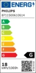 MASTER PL-T 2 Pin - Compact fluorescent lamp without integrated ballast - Power: 18 W - Energy Efficiency Class: G