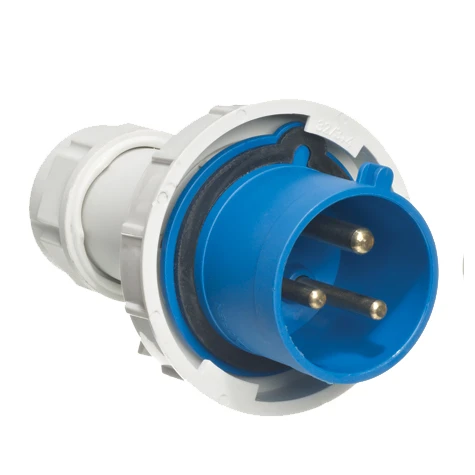 Europa IP67 Industrial plug 230V, 16A, 2 pole and earth