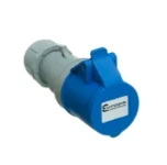 Europa IP44 In-line socket 230V, 16A, 2pole and earth