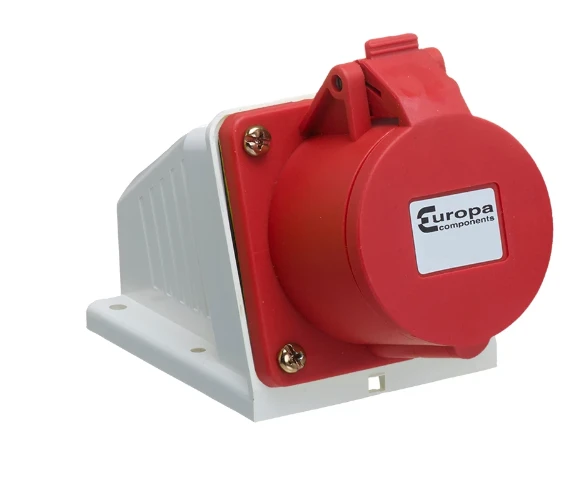 Europa IP44 Surface socket 415V, 16A, 3pole, neutral and earth