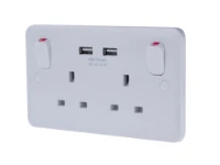 Schneider GET LISSE Twin Sckt Comb. 2xUSB SP 2.1 WH