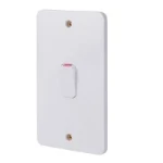 Schneider GET 2G 50A DP Switch with LED Indic. Wh