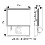 Ansell Eden Floodlight 10W PIR Warm White