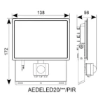 Ansell Eden Floodlight 20W PIR Warm White