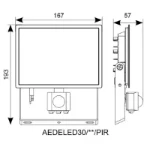 Ansell Eden Floodlight 30W PIR Cool White