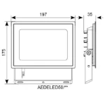 Ansell Eden Floodlight 50W Warm White