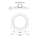 Ansell Anzo MultiLED 230mm CCT Adjustable Downlight