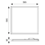 Ansell Pace LED CCT Backlit Recessed Panel 28W