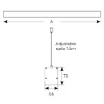 Ansell Vasco CCT Bi-directional Suspended Linear 1200mm Black