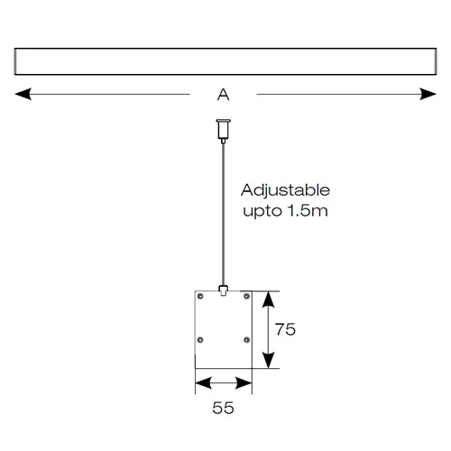Ansell Vasco CCT Bi-directional Suspended Linear 1200mm Black
