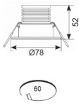 Ansell Beacon Emergency Downlight - Adjustable