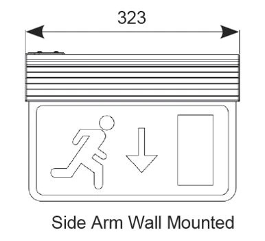 Eagle 3-In-1 Exit Sign Maintained / Non-Maintained White