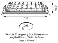 Ansell Galaxy CCT LED Downlight Emergency 15W - Cool White / Warm White