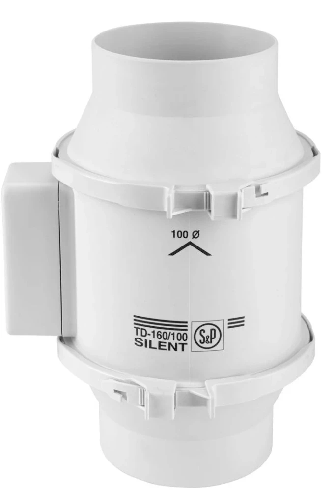 Silent Inline Extractor 100mm Fan 1 Speed & Timer