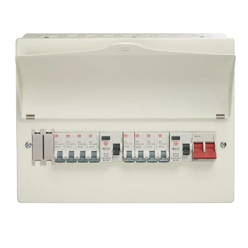 10 Way High Integrity Consumer Unit 100A Main Switch, 80A 30mA RCDs, Flexible Configuration with 8 MCBs