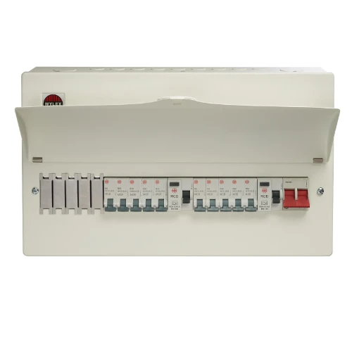 15 Way High Integrity Consumer Unit 100A Main Switch, 80A 30mA RCDs, Flexible Configuration with 10 MCBs