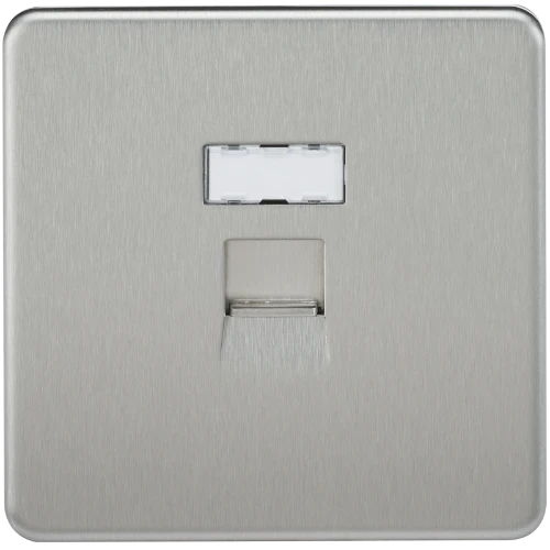 MLA Screwless RJ45 network outlet - brushed chrome