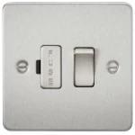 MLA Flat Plate 13A switched fused spur unit - brushed chrome