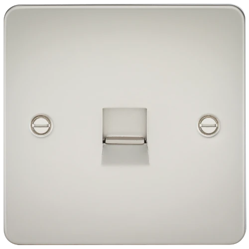 Flat Plate Telephone master socket -pearl