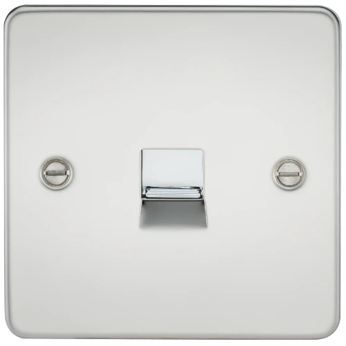 MLA Flat Plate Telephone master socket - polished chrome