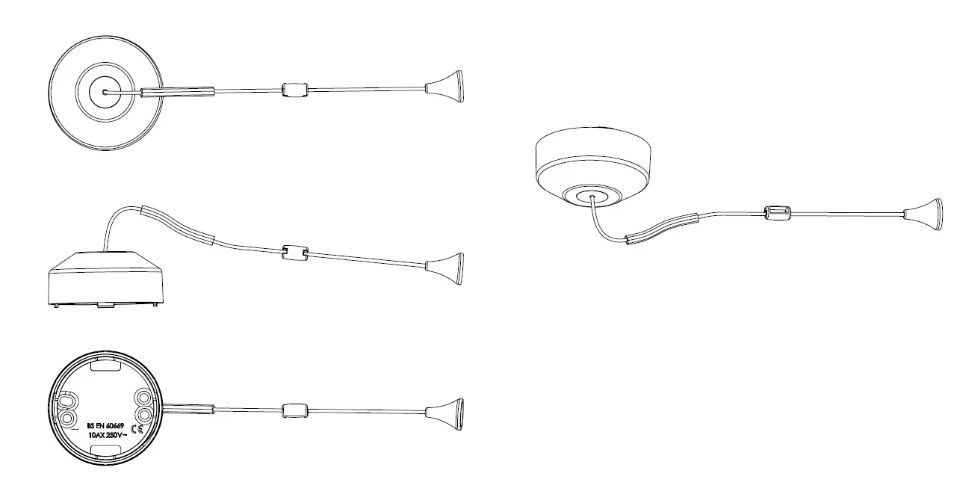 10AX 2-Way Pull Cord Switch - Polished Chrome