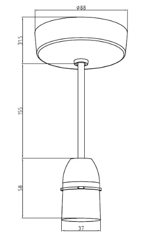 6" T2 BC Pendant Set - 3-Plate