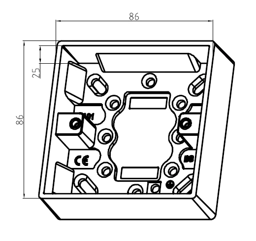 Single 25mm Pattress Box