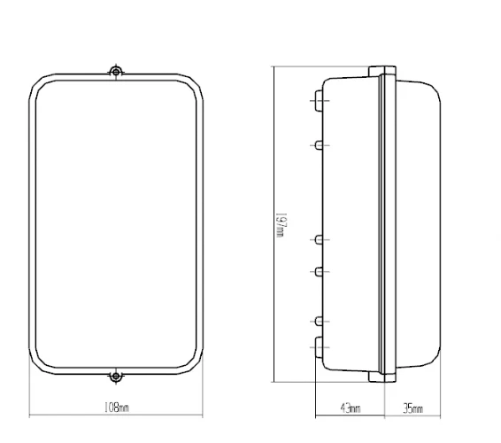 230V IP54 5W LED Security Amenity Bulkhead C/W M-Sensor  Black