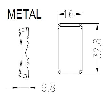 Switch cover "marked WASHING MACHINE" - polished chrome