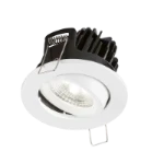 MLA IP20 7W LED 4000K Cool White Tilt Downlight with Fixed White Bezel