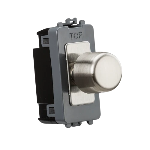 MLA 1G 2-way 10-200W (LED 10-100W) trailing edge dimmer module - brushed chrome