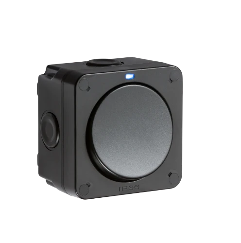 IP66 20AX 1G SP 2-way switch - Black