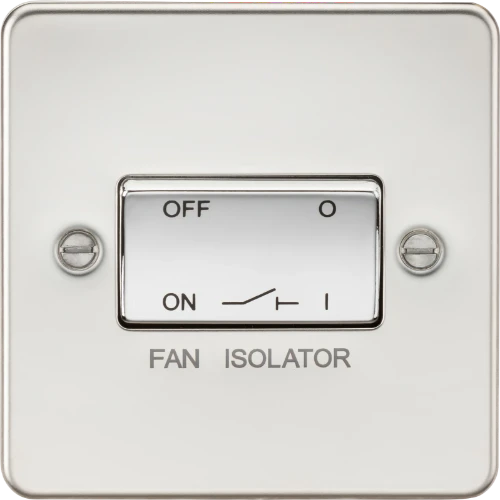 MLA Flat Plate 10AX 3 Pole Fan Isolator Switch - Polished Chrome