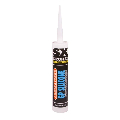 Qcrimp General Purpose Silicone Adhesives Contractors - Clear 300ml Cartridge