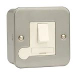 Click Metal Clad ESSENTIALS Metal Clad 13A Double Pole Switched Fused Connection Unit With Optional Flex Outlet