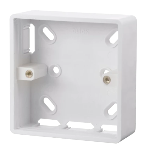 MODE 1 Gang 29mm Deep PVC Pattress Box - Trunking Polar White