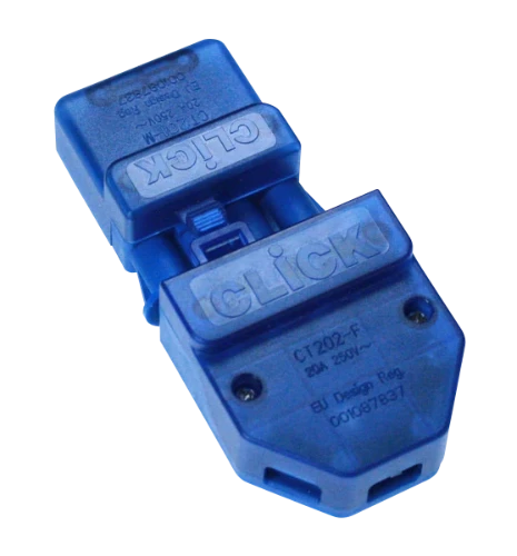 FLOW Blue 250V~ 20A 4 Pole Complete (Screw Cable Clamps) Connector