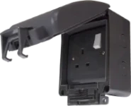 Click Aquip66 ESSENTIALS Anthracite Grey 1 Gang 13A DP IP66 Weatherproof Switched Socket Unit